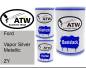Preview: Ford, Vapor Silver Metallic, ZY: 500ml Lackdose + 500ml Klarlack + 250ml Härter - Set, von ATW Autoteile West.